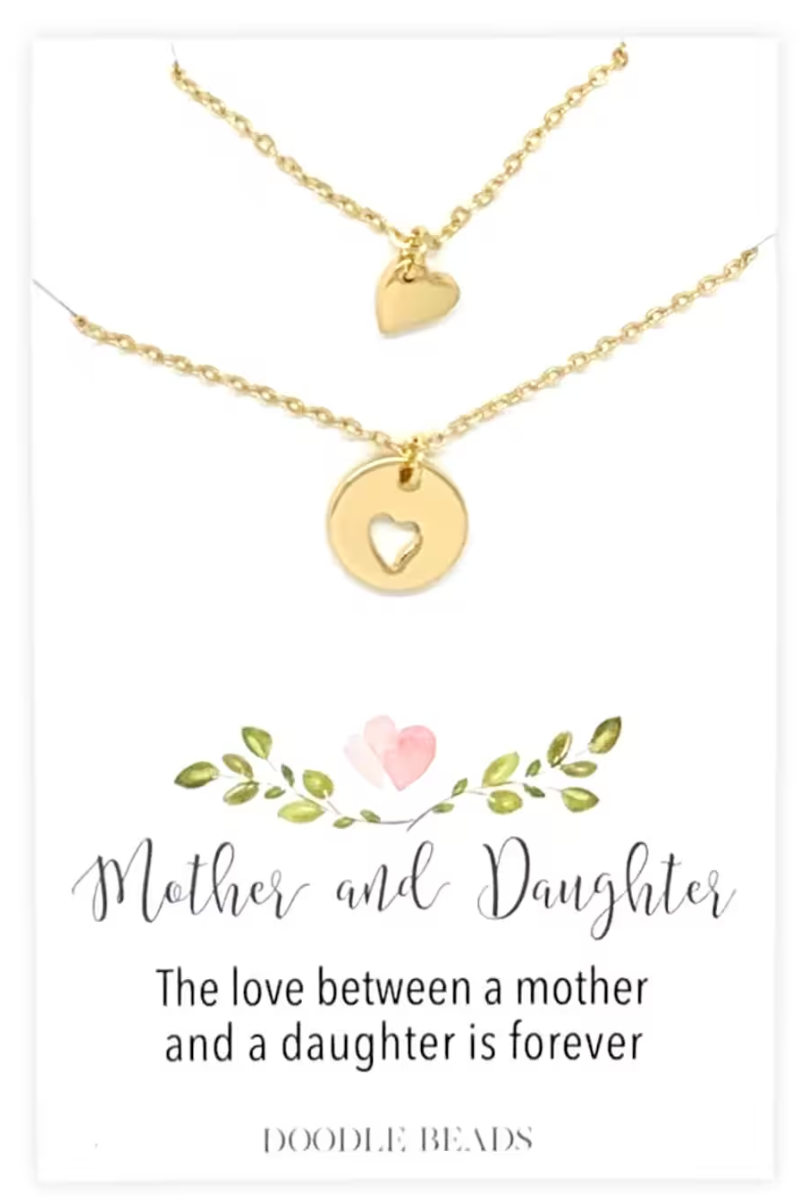 Buy Must Buy Christmas Gift, Mother Daughter Heart Necklace, Mother of the  Bride, Mom Daughter Jewelry, Silver, Holiday Gift Ideas, Only Child Online  in India - Etsy