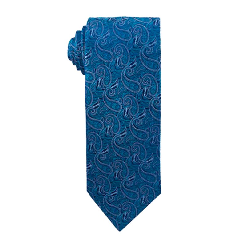 Men's Teal Paisley Angel Moroni Necktie, , large image number 0