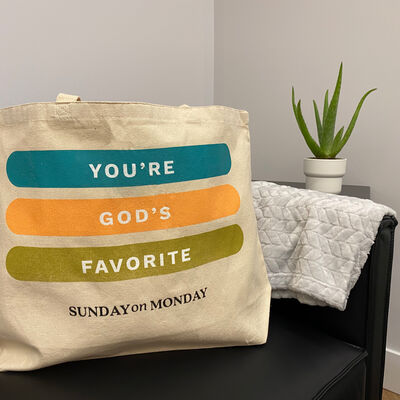 You're God's Favorite Tote Bag, , large