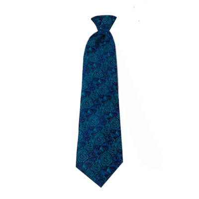 Boys' Aqua Blue Missionaries on Bikes Zipper Necktie