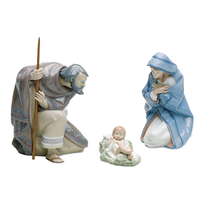 Silent Night Porcelain Nativity