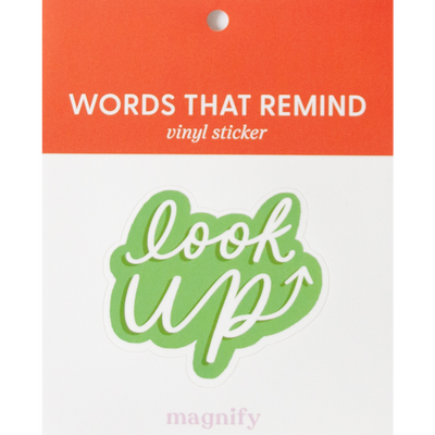 Look Up Magnify Vinyl Sticker