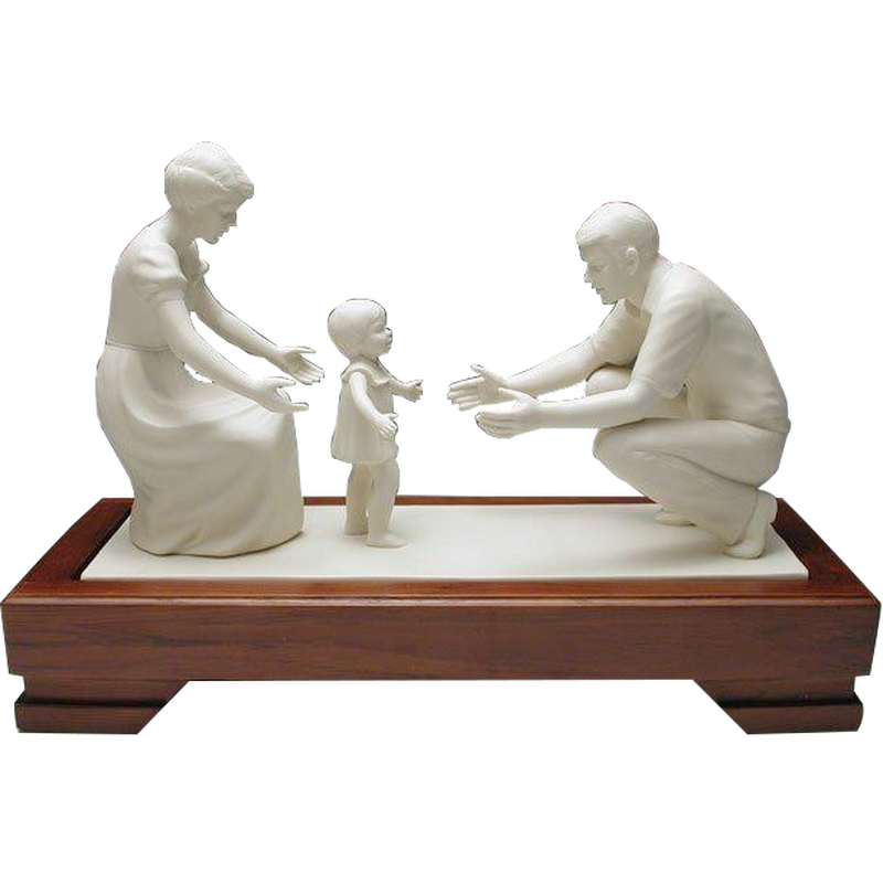 The Family Circle Statue with Base (Porcelain), , large image number 0