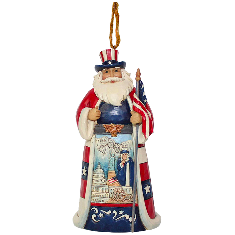 American Santa Ornament, , large image number 0