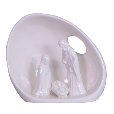 Holy Family Ceramic Nativity Dish