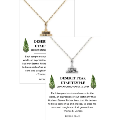 Deseret Peak Utah Temple Necklace