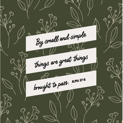 By Small and Simple Things Print
