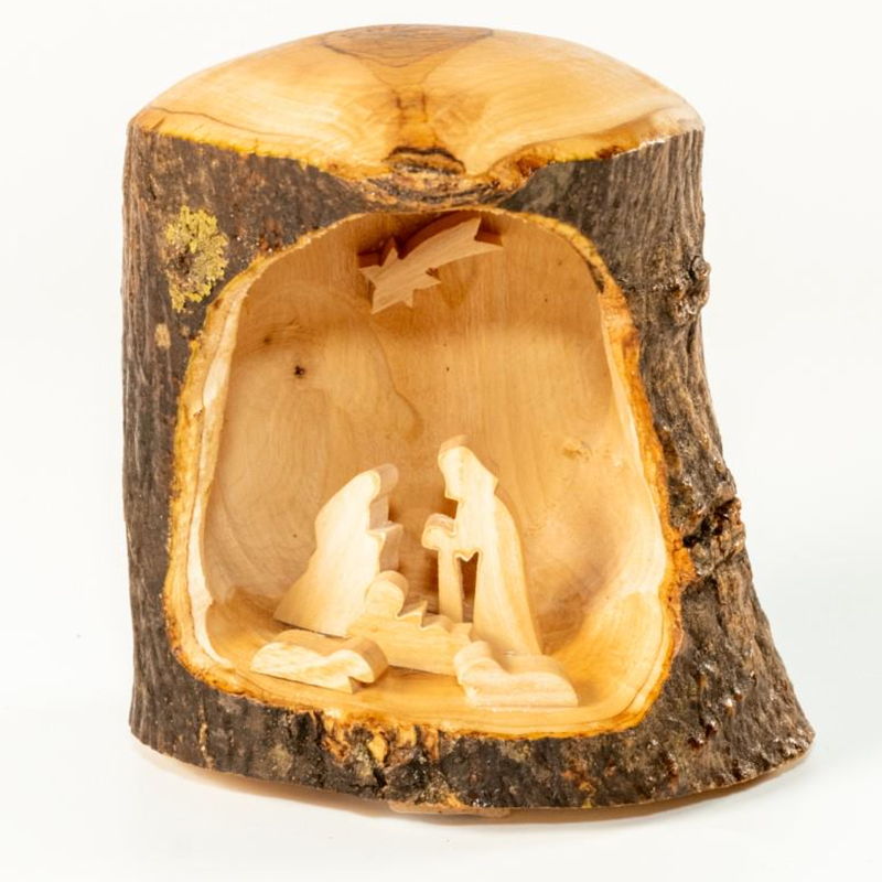 Holy Family Carved Branch Nativity Grotto, , large image number 0
