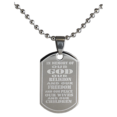 Serenity Prayer Military Dog Tag Necklace