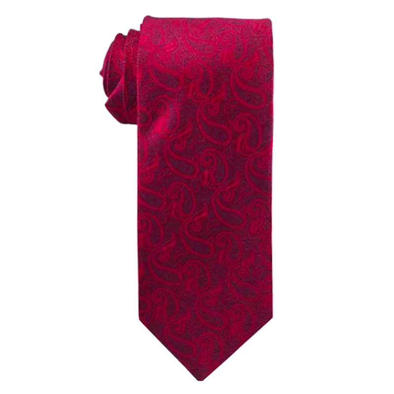 Youth Red Paisley Angel Moroni Necktie, , large image number 0