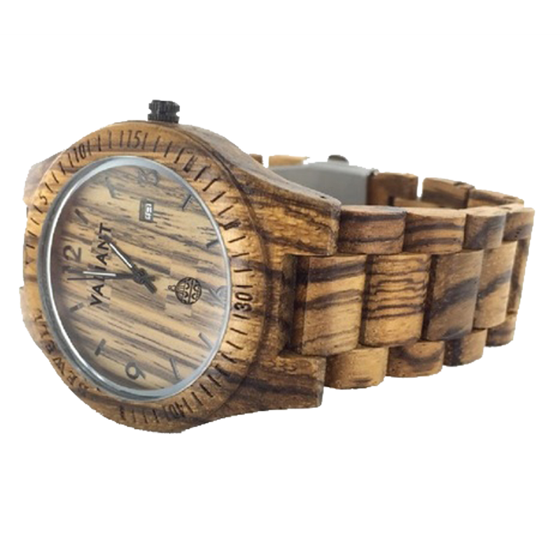 Men's Valiant Zebra Wood Watch, , large image number 0