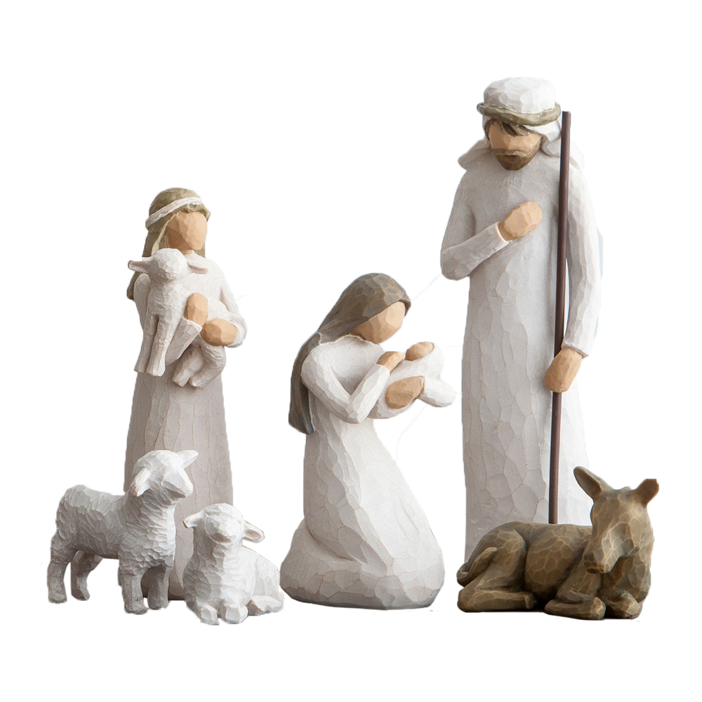 Nativity Stable / Quality Hickory / Fits Willow Tree Holy Family saving Nativity nativity creche willow tree nativity display